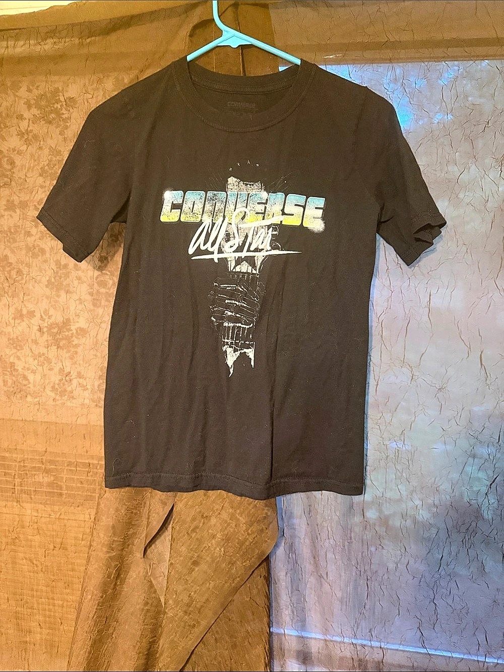 Boys Large Converse All Star Graphic T-Shirt – Black – Good Condition